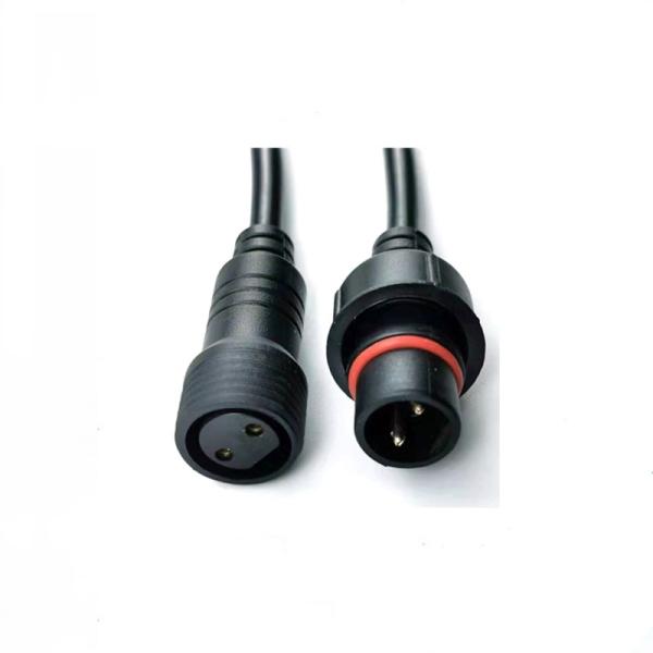 02 poles circular male female waterproof connector,3poles mini connector for LED Lighting