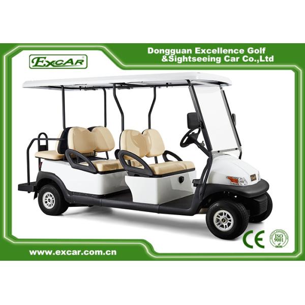 Coche con errores del golf blanco con errores eléctrico del golf de 6 Seater con el árbol de Graciano