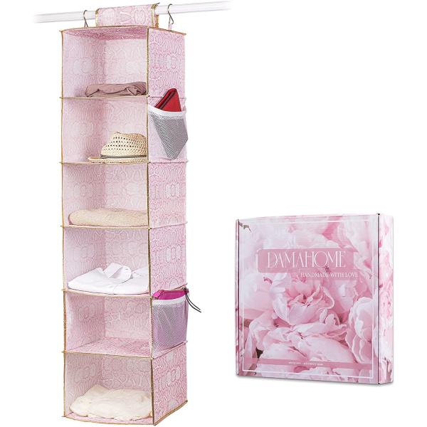 Glam Golden Foil Trim Over Door Pocket Organiser 22 Pockets