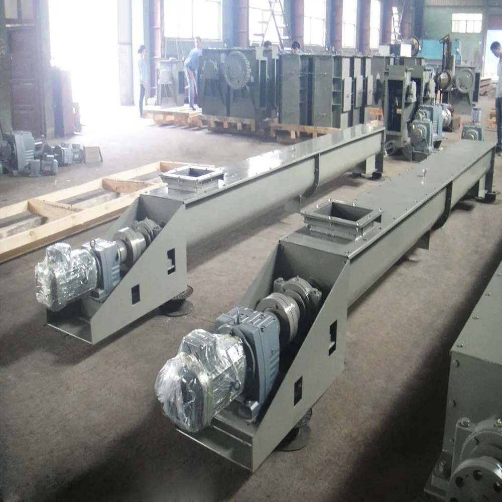 Heat Resistant Trough Screw Auger Conveyor with Multiple Inlets & Outlets and Customizable Length for Dry Bulk Material Handling