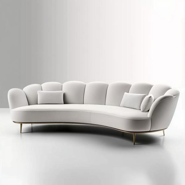 FOAM Filling Material Luxury Living Room Fabric Sofa Velvet Upholster Sectional Sofa For Home Hotel And End Design