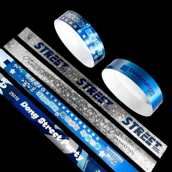 Durable Colorful Holographic Wristbands Perfect for Event Entry & Custom Messaging