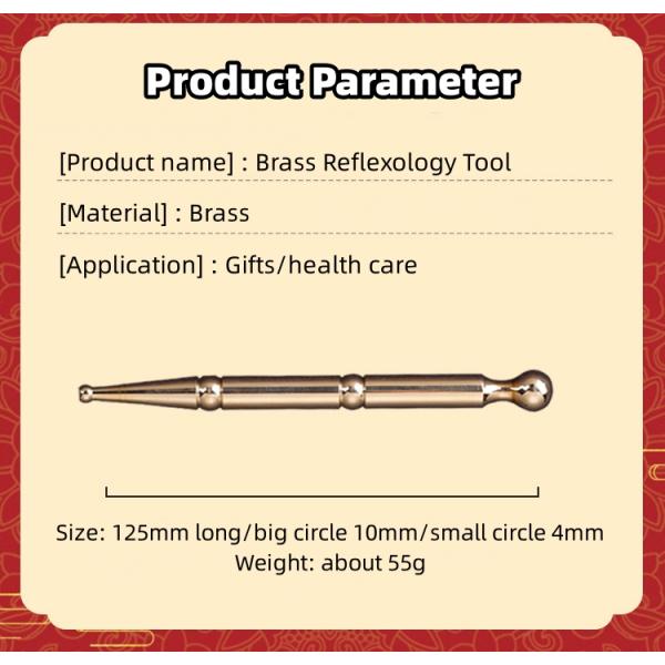 Metal Body Probe Acupressure Stick Pen Advanced Brass Acupoint Therapy Ear Massager for Body Massage