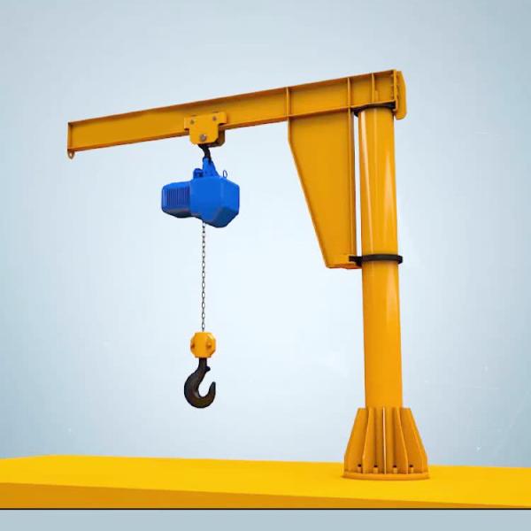 Electric Jib Boom Crane Warehouse Mobile Floor 3 Phase