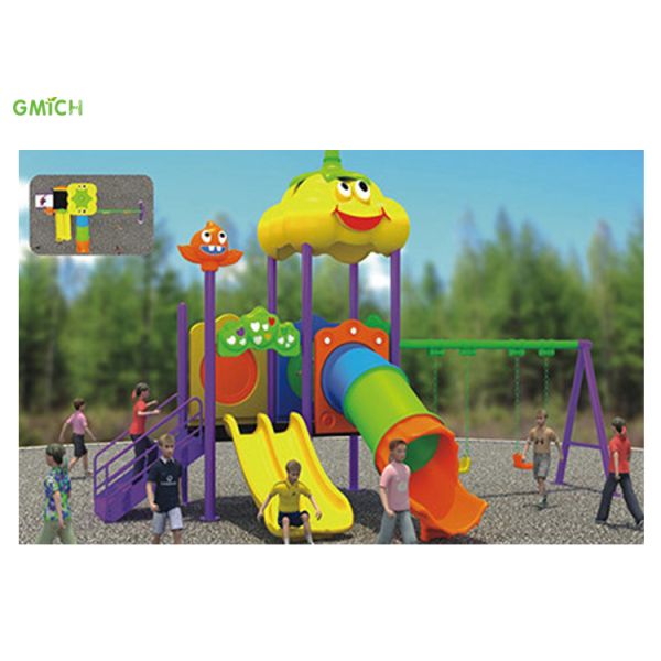 Colorful Children Playground With Swing And Slide 620*240*300CM