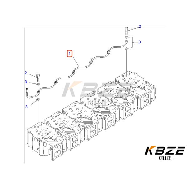 6150-12-6460 6150126460 KBZE Вентиляционная труба для KOMATSU S6D125