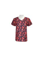 250 cuello en v del poliéster el 92% Spandex el 8% del G/M imprimieron médico friegan Anti-bacterias Arruga-libres