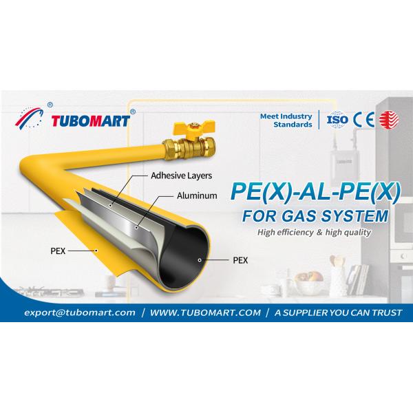 OEM Lpg газовые трубы 16-32MM Pex Al газовые трубы Желтая алюминиевая труба для Lpg газа