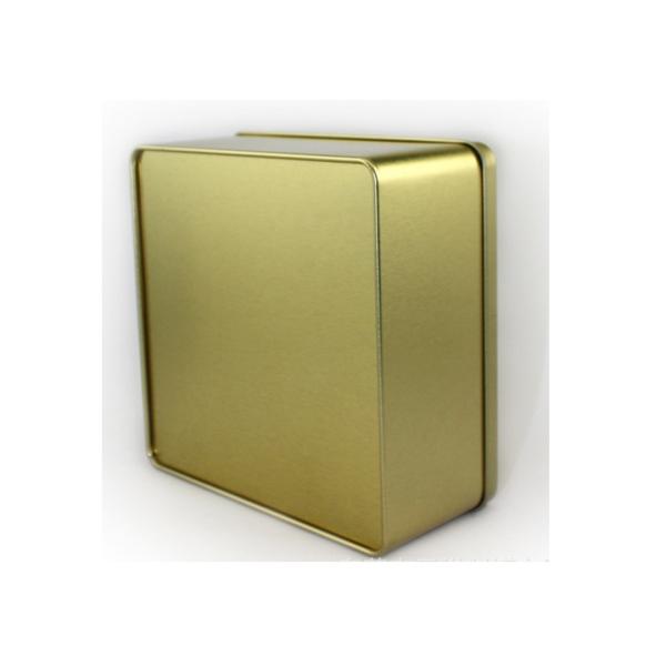 Fancy Square Metal Tin Box For Food And Gift Packaging Tin Box With Customized Logo Embossing