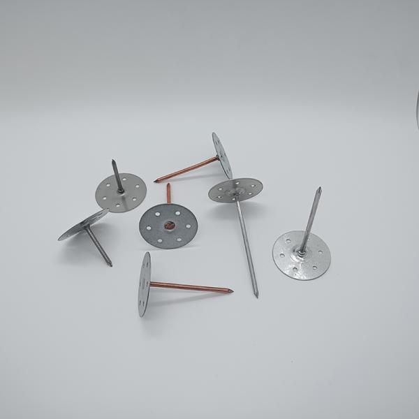 Zinc Plated Self Adhesive Insulation Stick Pins 20mm-300mm With Washer