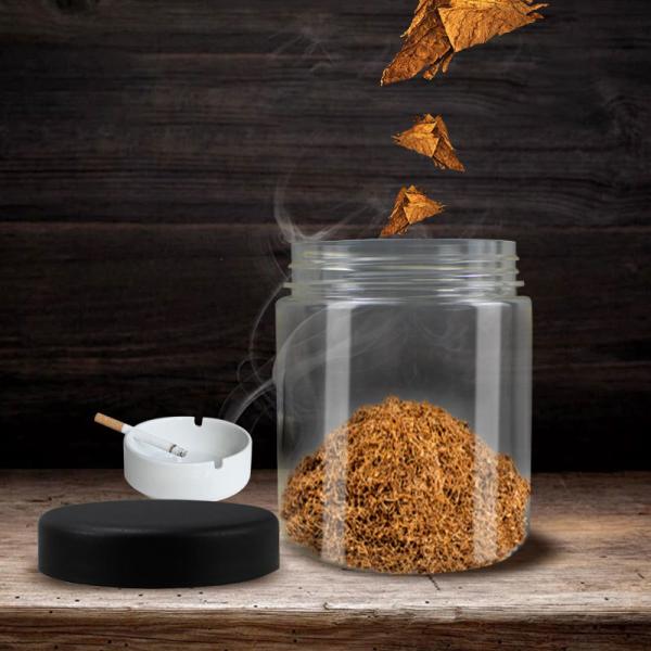 OEM ODM 250g 300g PLA Wide Opening Plastic Clear Coffee Beans Candy Vitamins Tea Food Grade Jar With Child-proof Open Lid