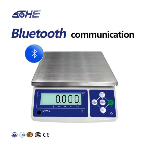 Capacité personnalisable de 15 kg SHWDL-2024 Balance électronique de table multifonctionnelle Bluetooth