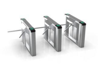 SUS304 Fully Automatic Tripod Turnstile Gate Face Recognition Access Control System