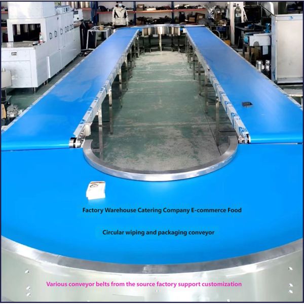 Canteen Tableware Recycled Conveyor Belt For E Commerce Warehouse Packing
