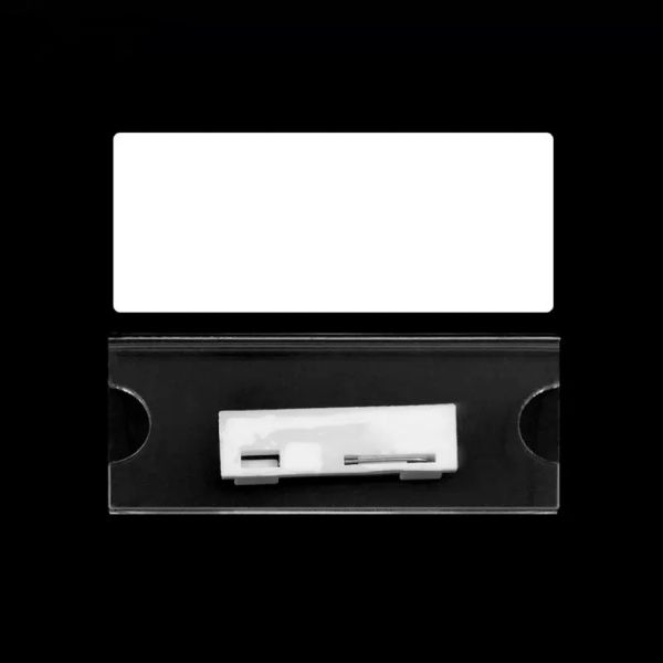 Various Sizes Plastic Cover Sublimation White Aluminum Name Tag Blanks Custom Metal Name Badges Employee Pin
