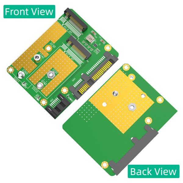 SATA 3.0 22PIN Интерфейс с 2 x NGFF M.2 Ключ-B Ключ B+M SATA SSD Adapter Converter Card с SATA 7Pin кабелем передачи данных