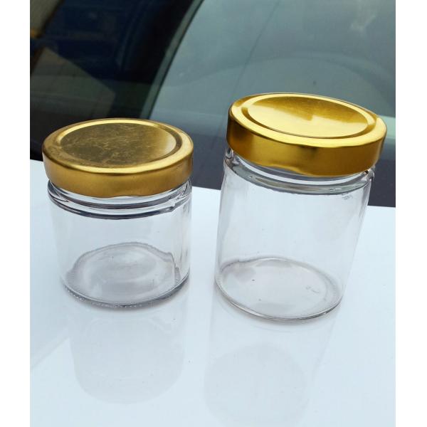 50g,100g,120g,200g and 250gram high transparent glass caviar jar with metal screw lid