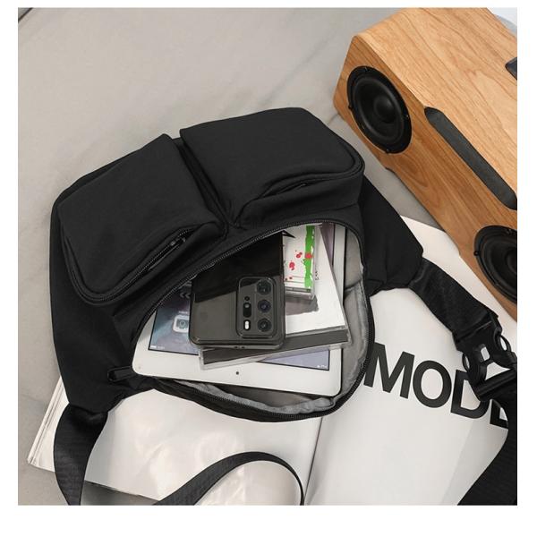 Simpatía Sport Casual Bolso de pecho de hombro bolso de cintura de nylon impermeable para hombres mujeres