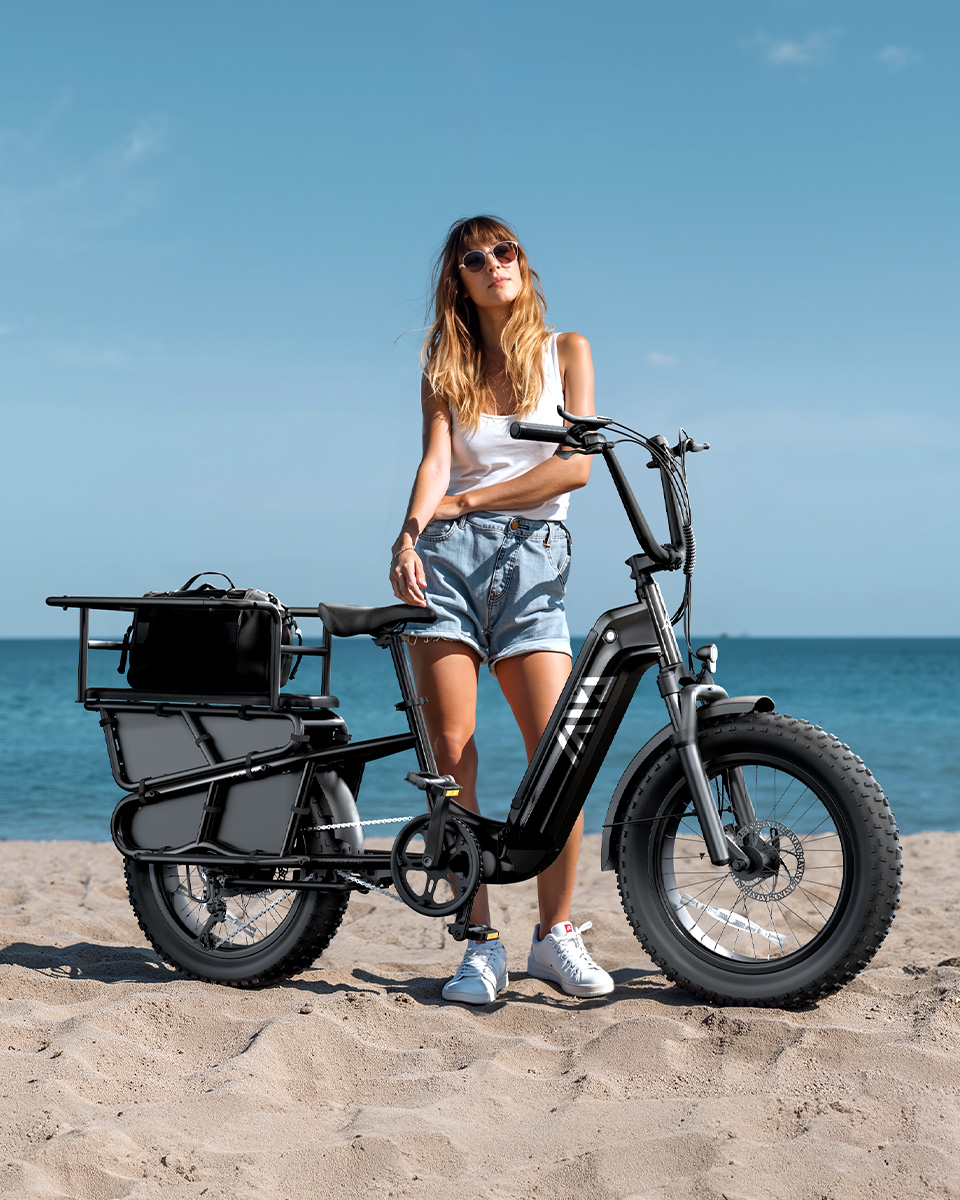Cargao 20''*3.0 1500W Full Suspension Electric Bike Moped-style 48v 1500W Brushless Power Supply 48v Lithium Battery Fat Tire