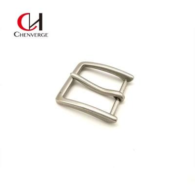 Zinc Alloy Nickel Simple Belt Buckles , Matte Solid Silver Belt Buckle