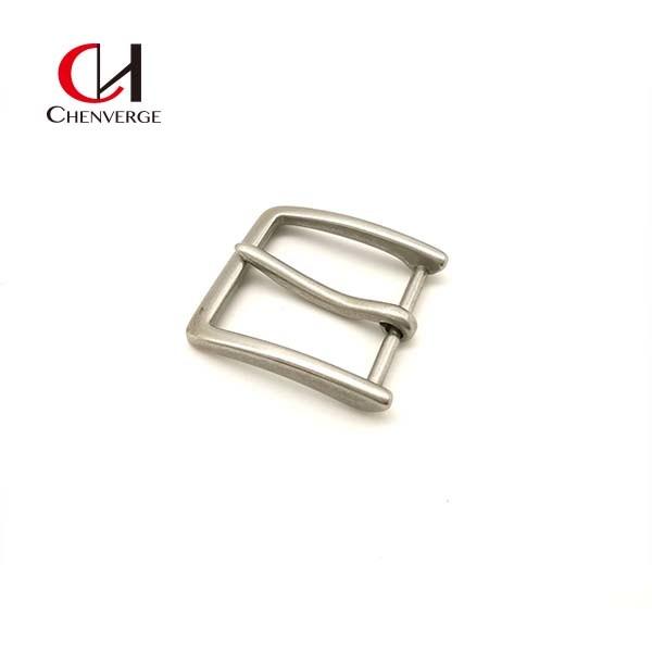 Zinc Alloy Nickel Simple Belt Buckles , Matte Solid Silver Belt Buckle