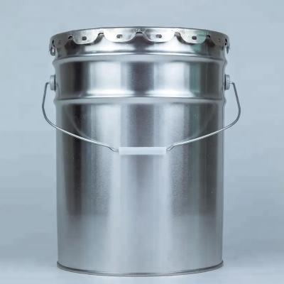 Heavy Duty Steel Handle 5 Gallon Metal Paint Bucket Tight Lid Seal And Cylindrical Shape