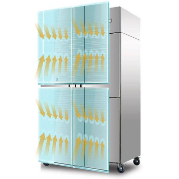 Four Doors Stainless Steel Double Temperature Large Capacity Refrigerator Freezer Commercial