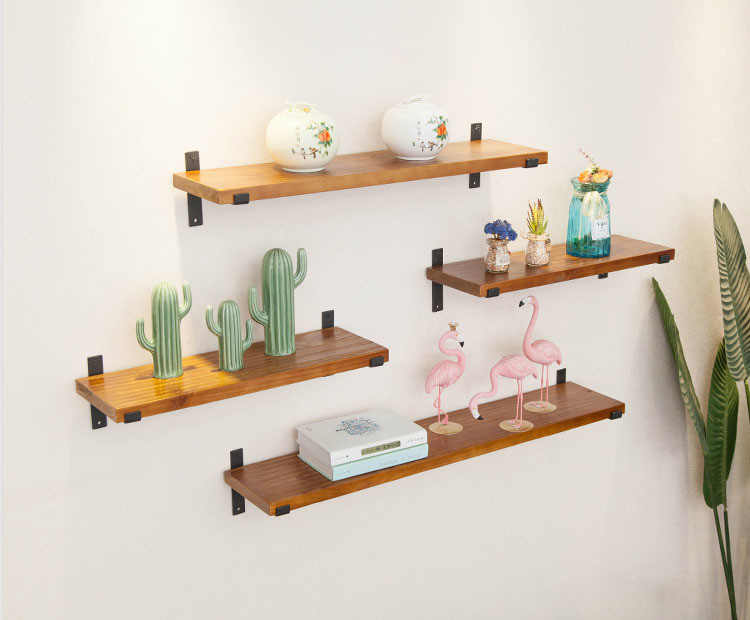 Contemporary Design 3 in 1 Floating Wood Wall Shelves for Apartment Organization