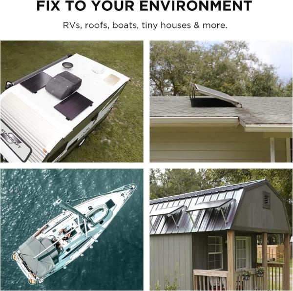Waterproof 12V 100W Rigid Solar Panel Mono PV Modules High Efficiency