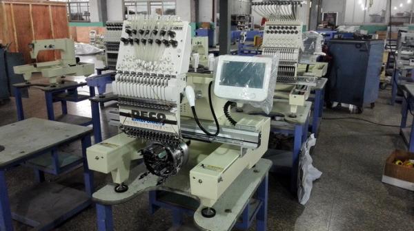 Flat 1 Head Embroidery Machine 15 Needle 8 Inch Touch Screen Single Phase