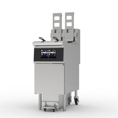 14.3kw de potencia pantalla táctil panel inteligente 380V / 50hz ~ 60hz con filtro de aceite freidora eléctrica comercial abierta