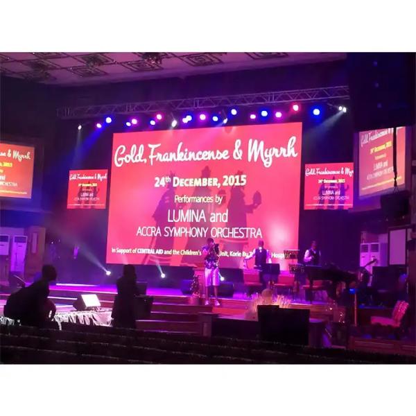 Publicidade Eventos de palco ao ar livre Painel de ecrã LED 500*1000 P3.91 P4.81 Aluguer