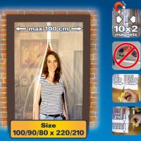 Red de mosquitos Ventana pantalla de insectos cortina de puerta de malla magnética personalizada