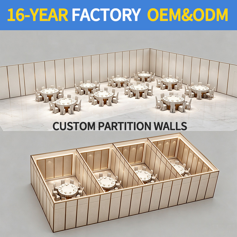 Customizable Hotel Mobile Partition Wall Room Divider Sliding Partition Wall For Hotel Meeting Room