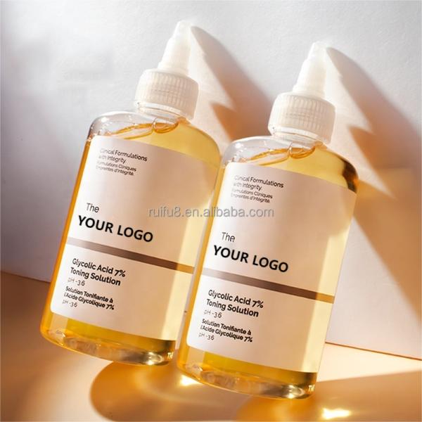 Blackhead Remover Toner OEM Cosmetic Factory 7% Glycolic Acid Fruit Acid Serum