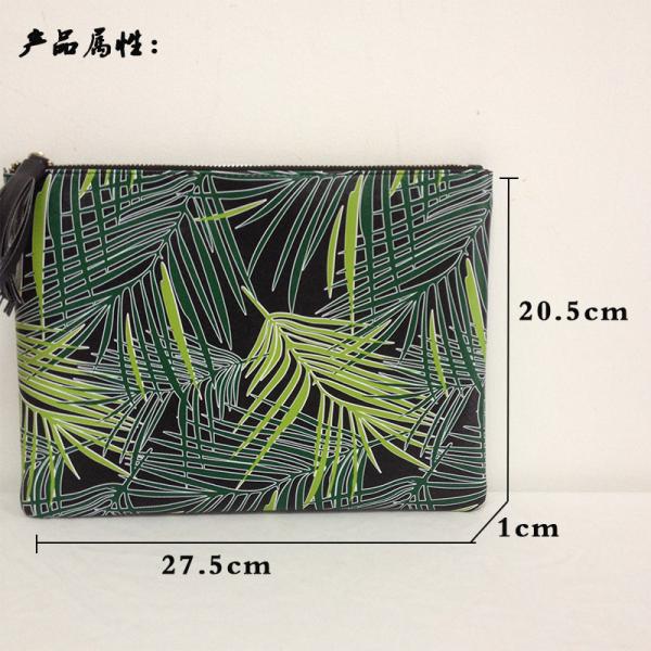 2016 summer new women's European and American high-grade PU tassel pendant wild portable Clutch
