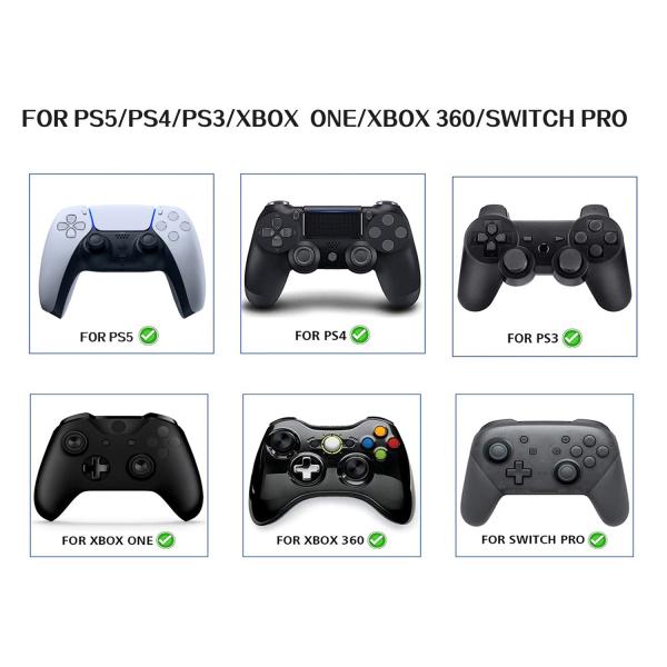 High Transparency Crystal Clear Liquid Silicone Thumbstick Grip Caps for PS5 Xbox