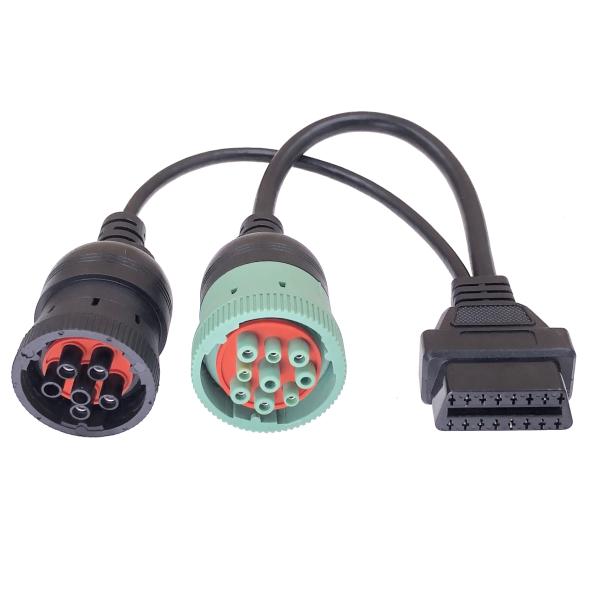 AOTAI Red OBD2 16 Pin To FCA 12-8 Connector Cable for Autel Chrisler Chrysler Big Temperature Range -30°C- 80°C