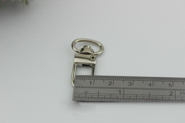 Zinc alloy die casting hanging nickel 13.5 mm oval eye bolt snap hooks fro lanyard