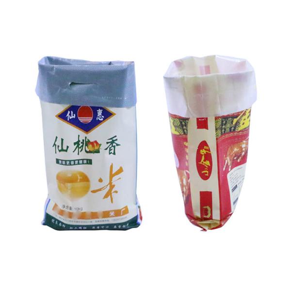 Double Stitching 25kg Woven Polypropylene Sacks , Laminted Bopp Transparent Woven Poly Bags