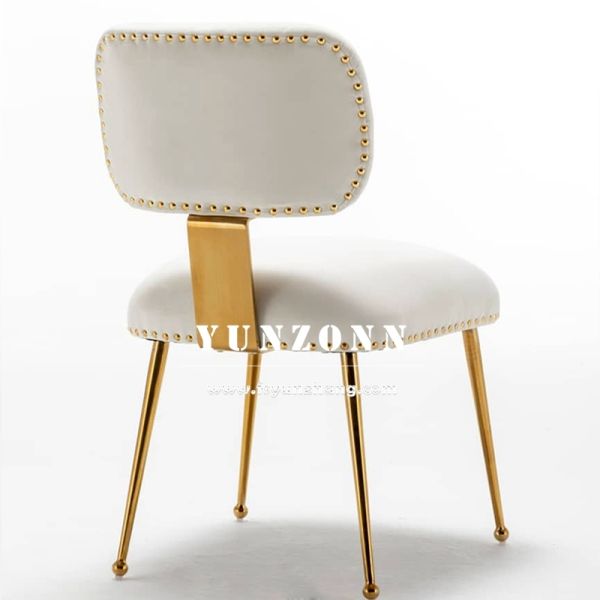 Luxury Modern Stainless Steel Gold Frame Dining Chair Velvet Restaurant Wedding Dining Chairs for Home Hotel Furniture