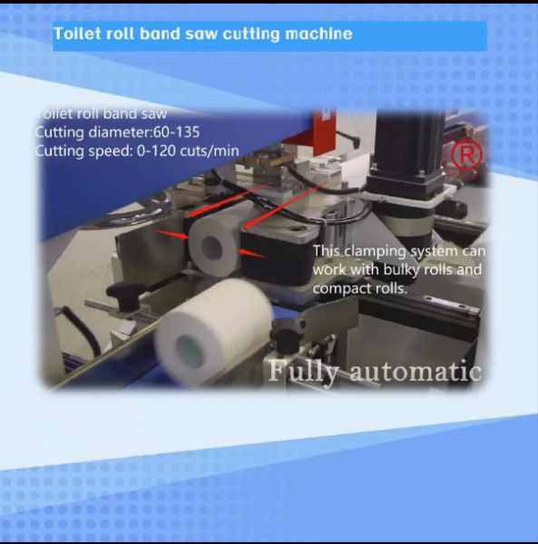 Kitchen Towel Band Saw Cutting Machine PLC Control Toilet Paper Cutting Machine 380V