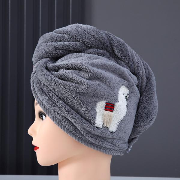 Chapéus de cabelo seco de tecido feminino Chapéus de chuveiro secos rapidamente e espessados com toalhas absorventes