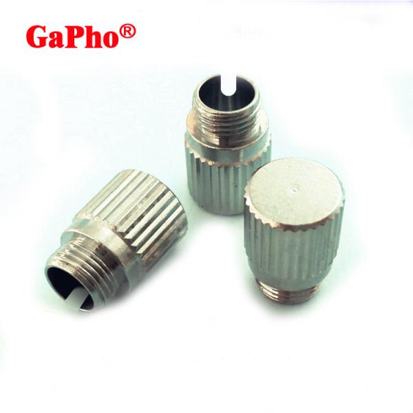 Male M8 X 0.75 Fiber Optic Dust Cap Metal Nickel Plating Custom Service