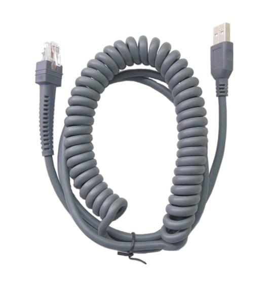 Spring Coiled Spiral USB Scanner Cable For Ls4278 Ds6707 Ds6708