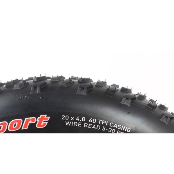 20x4.0 Snow Bike Black Fat Tire Beach Bike Rubber Outer Tires for 12-20inches and 2 kg
