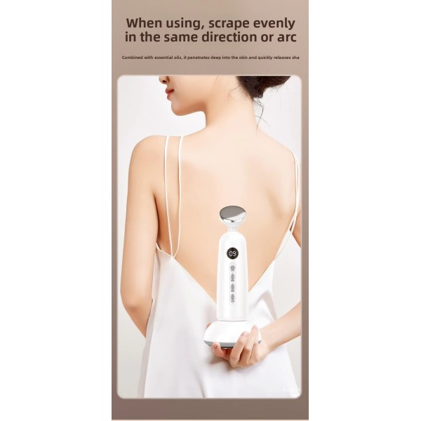 Fast Shipping Portable 2 in 1 Red Light Therapy Rechargeable Anti Cellulite Massager With Vacuum Cupping and Facial Heating Head