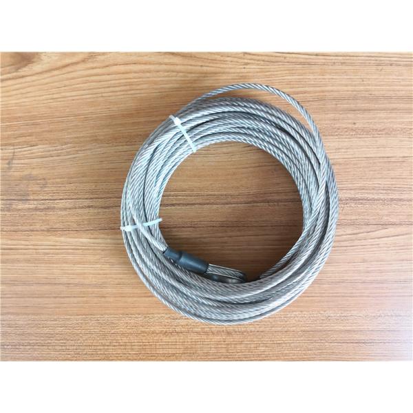 кабель веревочки стального провода 5.2мм гальванизированный 7кс19 с покрытием кольца ярким