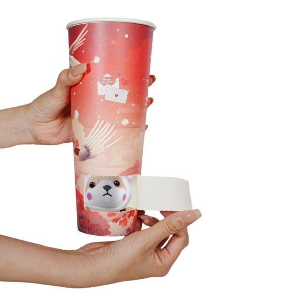 Wholesale Custom logo Size Surprise Cup Milk Tea Coffee Blind Box Milk Tea Paper Cup
