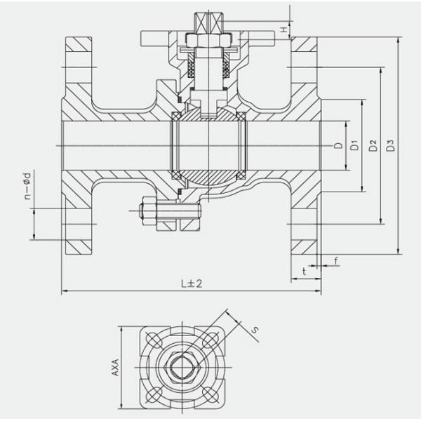 Dn15 - шариковый клапан фланца нержавеющей стали клапана соленоида пути Dn100 2 пневматический
